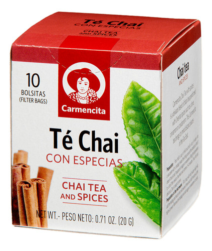 Chá Chai C/ Especiarias Carmencita 20gr