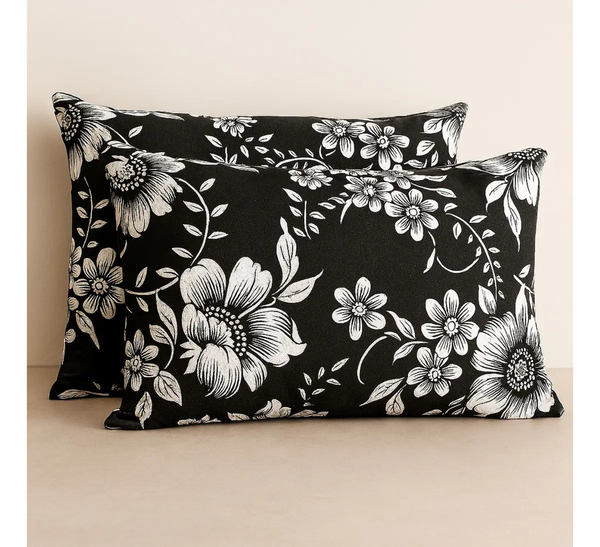 Kit 2 Fronhas Avulsas Estampadas 100% Algodão Malha Com Zíper 50x70cm Toque Macio Anti Bolinha Não Encolhe Fronha Para Travesseiro Cor Modelo 6 - Cozzilar
