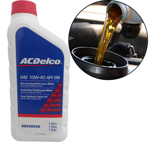 1 Litro Óleo De Motor Semi-sintético 10w40 Api Sn Acdelco