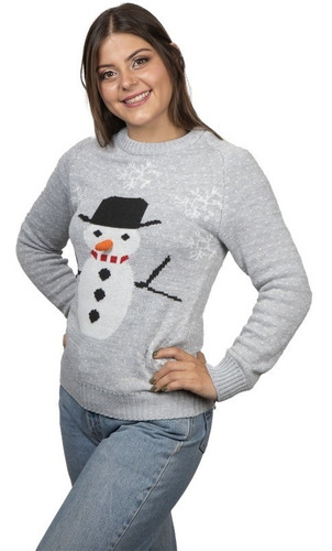 Suéter Navideño Para Mujer Ugly Sweater Muñeco De Nieve