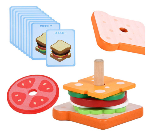 Wooden Sandwich Stacking Toy - 7350718:ml A $113990