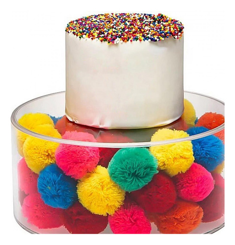 Soporte De Cilindro Redondo Soporte De Pastel Transparente