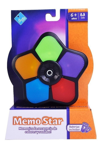 Juego De Memoria Con Luz Y Sonido Memo Star Duende Azul 7530