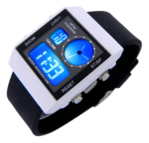 Reloj Montreal Digital Ml1688 Hora Dual Crono Alarma Luz