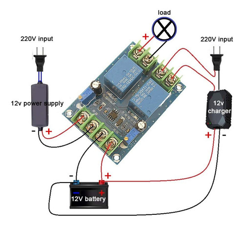 Modulo Conmutador Cargador De Bateria 12v 10a Ups