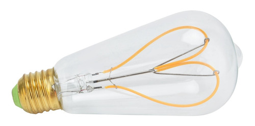 Bombilla Love Peach Con Filamento Led Transparente En Forma