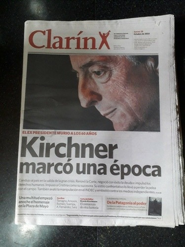 Diario Clarín 28 10 2010 Muerte De Néstor Kirchner 