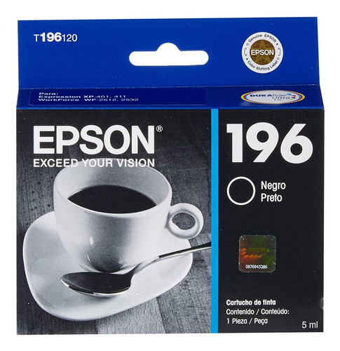 Cartucho De Tinta Epson Negra Xp401/175 Pág/t196120-al