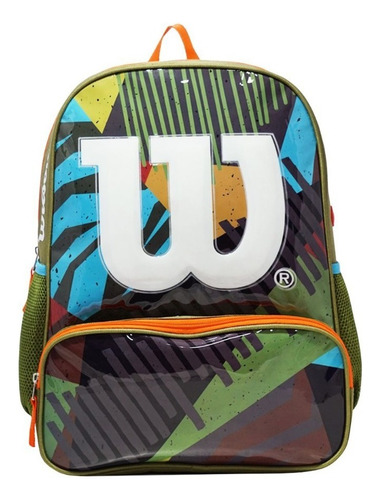 Mochila Urbana Wilson 65.010 Color Verde Diseño Liso 16l