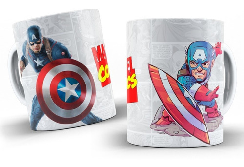 Mugs Capitán América Taza Pocillo Series Heroes