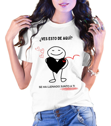 Playera Dia Amor Y Amistad Frase Enamorados Amigos Novios 