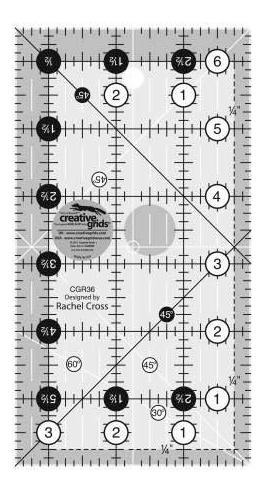 Creative Grids Regla Para Edredon 3.3 6.2 In Diseño