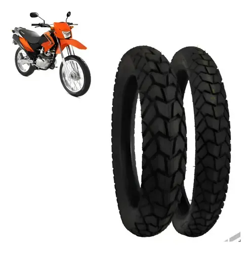 Kit Pneu Moto Honda Bros 150/160 Modelo 110/90-17 + 90/90-19