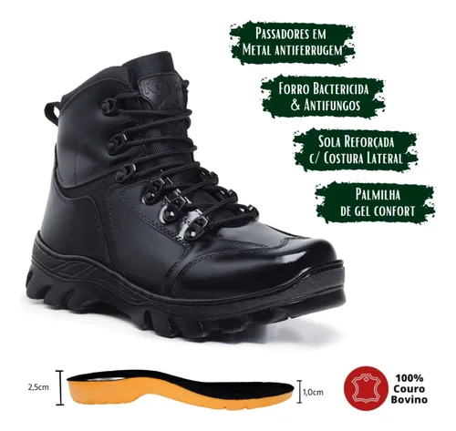 Coturno sales masculino verniz