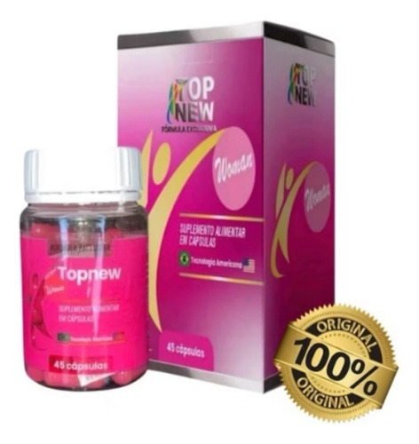 Suplemento Top New Woman Natural Corpo Mulher 45 Cápsulas