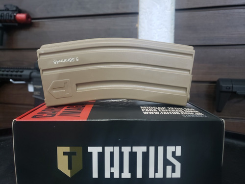 Imagem 1 de 3 de Airsoft Magazine Carregador M4 Mid Cap 120bbs Taitus Tan