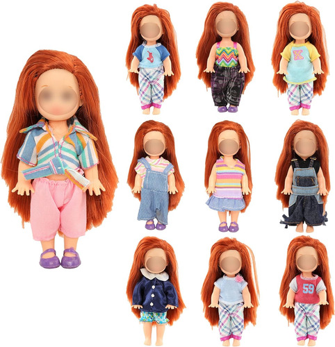 Barwa 6pcs Vestidos De Moda De Ropa De Muñeca De 4 Pulgadas