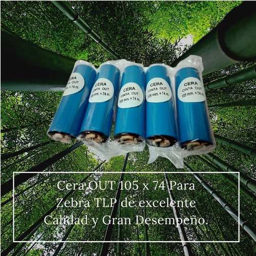 Pack 10 Unidades Rollo Cera Transferencia Zebra Tlp - Gc