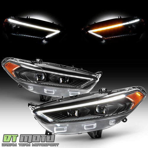 Par Faros Negro Led Drl Ford Fusion Titanium 2016 2.0l