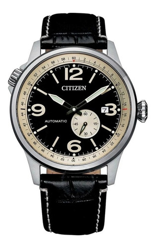 Reloj Citizen Automatic Nj014017e Hombre Color de la malla Negro Color del bisel Acero Color del fondo Negro