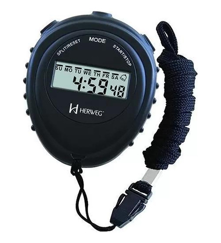 Cronômetro Herweg 8912-034 Preto Com Alarme 6,2x7,4 Cm