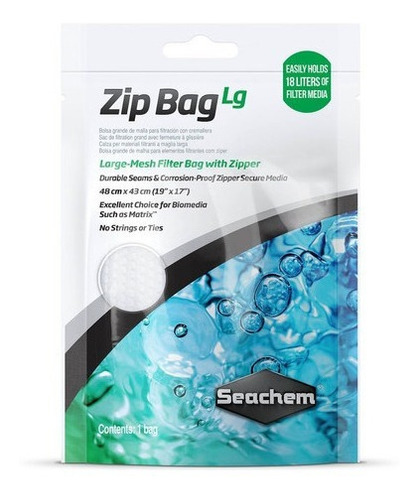 Seachem Zip Bag Large Bolsa P/ Elemento Filtrante P/ 18l