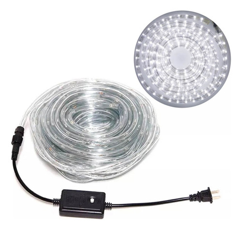 Manguera Rollo Tira Led 10 Mts Luz Blanca Fría + Controlador