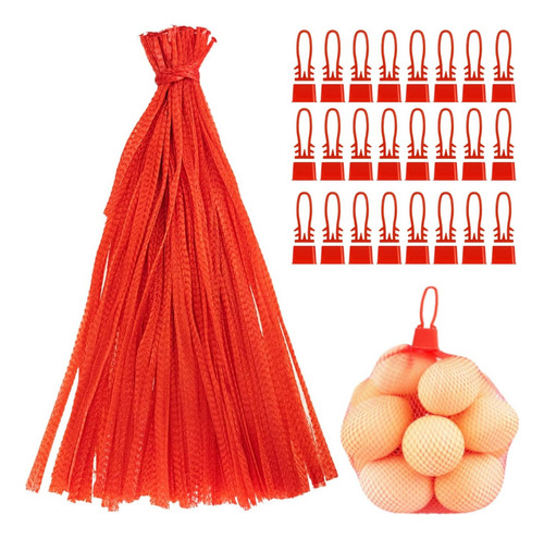 100 Bolsas Red Malla Plástica Para Verdura,juguetes, Frutas