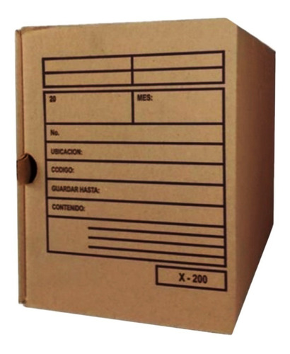 Caja Para Archivos X200 Tipo Nevera Con Rotulo