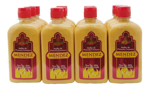 Molho De Pimenta Cremosa Original Mendez 450ml 12 Unidades