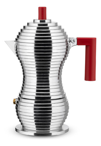 Cafetera Espresso Aluminio Fundido 3 Tazas Rojo