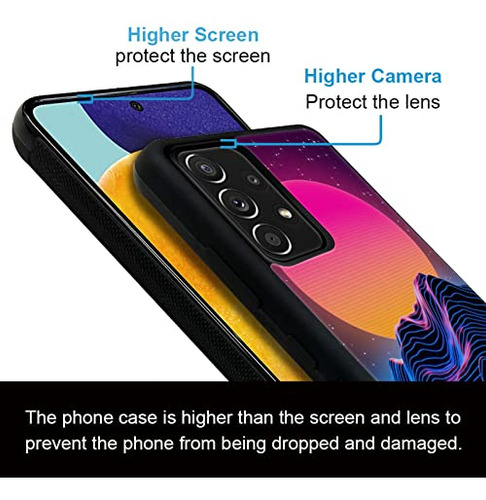 Funda Para Galaxy A53 5g Synthwave Morado Landscape Duro Acr