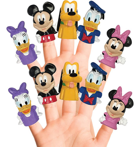 Disney Mickey Mouse & Friends 10 Piece Finger Puppet Set - R