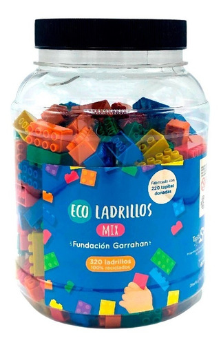 Imagen 2 de 5 de Eco Ladrillos Encastre Mix 320 Piezas - Fundacion Garrahan