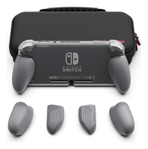 Funda Para Nintendo Switch Lite Skull & Co. Gripcase Gris