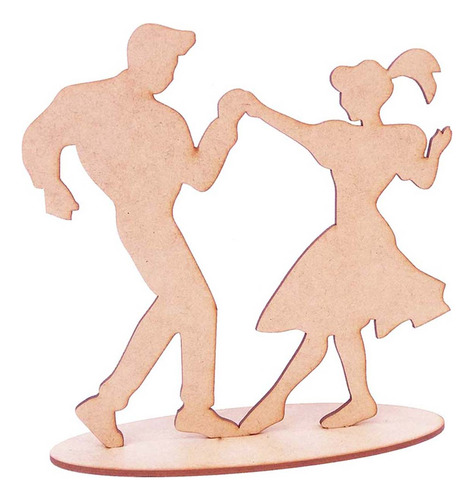 Kit 5 Centro De Mesa Totem Display 20 Cm Casal Dançante Mdf