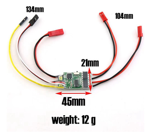 Control De Velocidad Esc 2s-3s Lipo 5a Esc Cepillado De Dobl