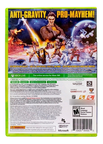 Borderlands The Pre - Sequel Xbox 360 En Español (Reacondicionado)