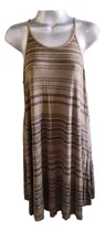 Comprar Vestido Trapecio Verde Olivo Rayas Negro Corto Old Navy L G