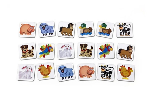 Imagen 2 de 5 de Juego De Mesa Didáctico Memotest De La Granja Ruibal