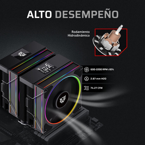 Enfriamiento De Aire Heliux Pro Hex55 Display De Temperatura Led Blanco