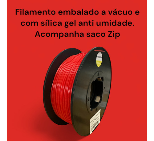 Filamento Pla High Speed Vermelho 1,75mm 1kg Polyflow