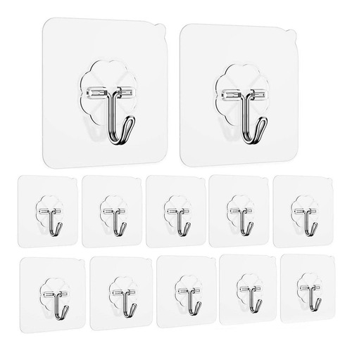 Reusable Adhesive Hooks Heavy Duty Wall Hooks 20lb(max) No S