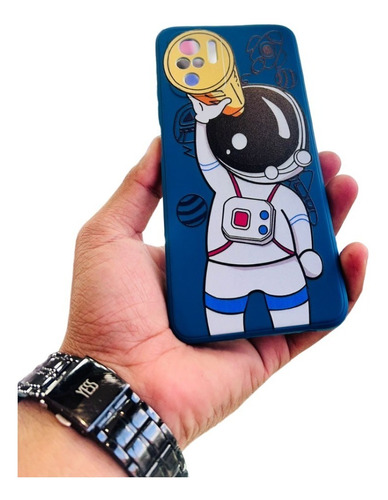 Protector Diseño Astronauta Compatible Para Redminote 10/10s