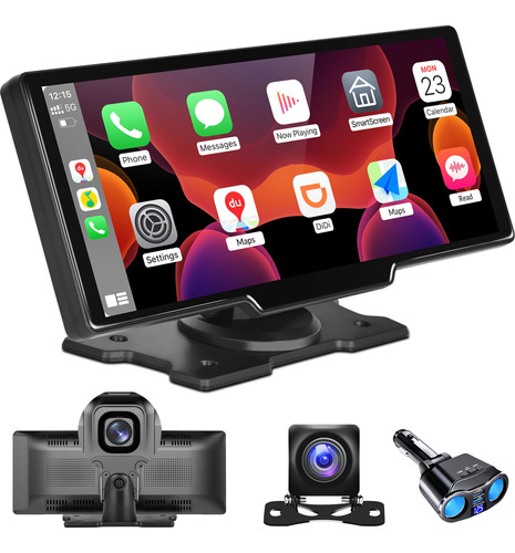 Estéreo Portátil Inalámbrico Con Apple Carplay/android Auto,