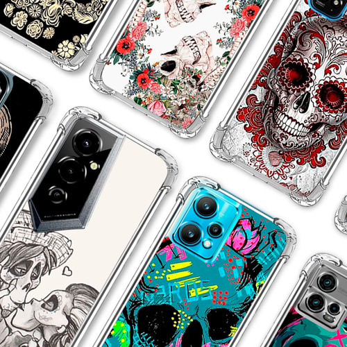 Estuche Forro Antigolpes Catrinas Calaveras Infinix Todos