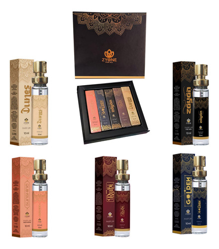 5 Perfumes Árabes Zyone Premium Para Casal Ou Presente