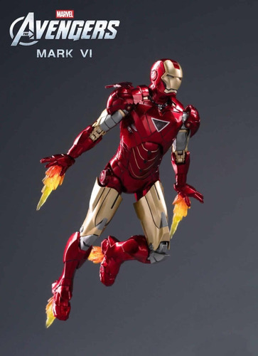 Muñeca Iron Man Zd Toys Mark 6 Vi de Tony Stark