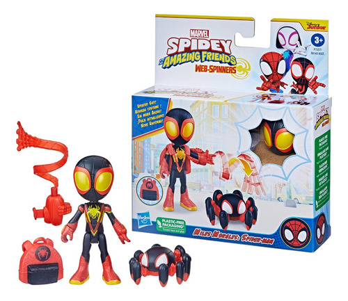 Boneco Spidey Miles Morales Web-spinners Original Hasbro 