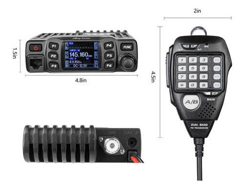 De Anytone At-778uv Radio Móvil De Doble Banda Vhf / Uhf 136